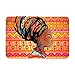 Belle femme africaine avec boucles d'oreilles - Motif ethnique - Antidérapant - Absorbant - Tapis de sol intérieur pour entrée, lavable en machine - 50,8 x 120,8 cm