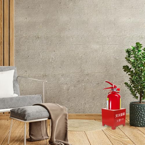 Soporte para extintor de 3-4 kg Toyvian: base de hierro roja resistente de pared y suelo 4