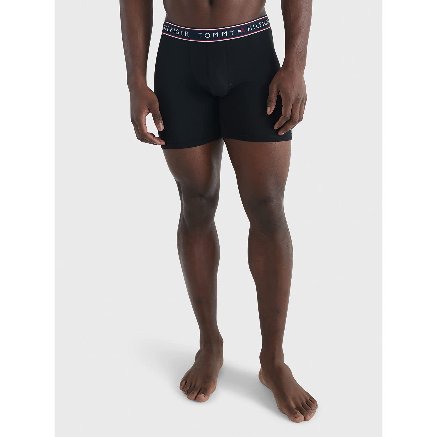Tommy Hilfiger Boxer da uomo in cotone elasticizzato multipack, nero, Small