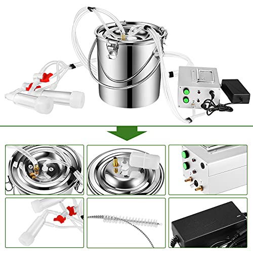 Geitenmelkmachine, praktische kunststof draagbare melkset voor handmatige melker voor melkmachine(For sheep, black