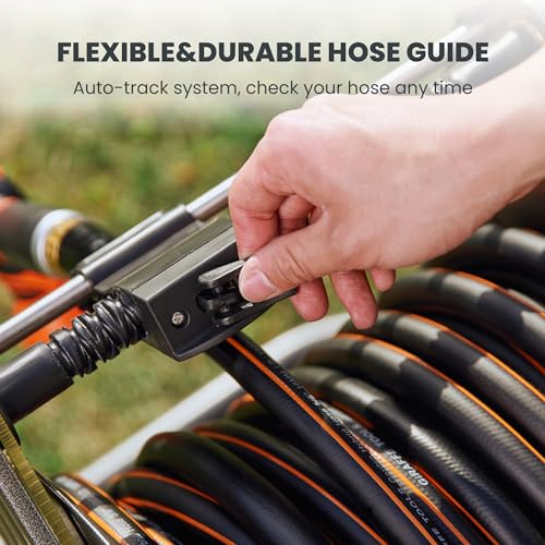 Giraffe Tools SW-8D Garden Hose Reel Cart With Wheels, Heavy Duty Metal Water Hose Reel Cart thumb #2