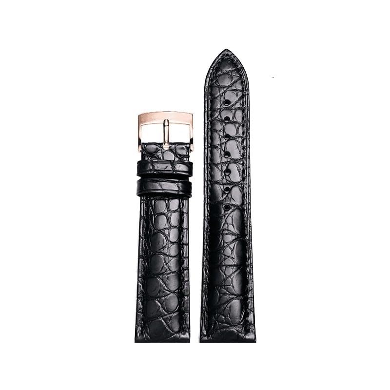 Bracelet montre cuir dégagement rapide 19mm noir double face pour boîtier Longines et Tissot