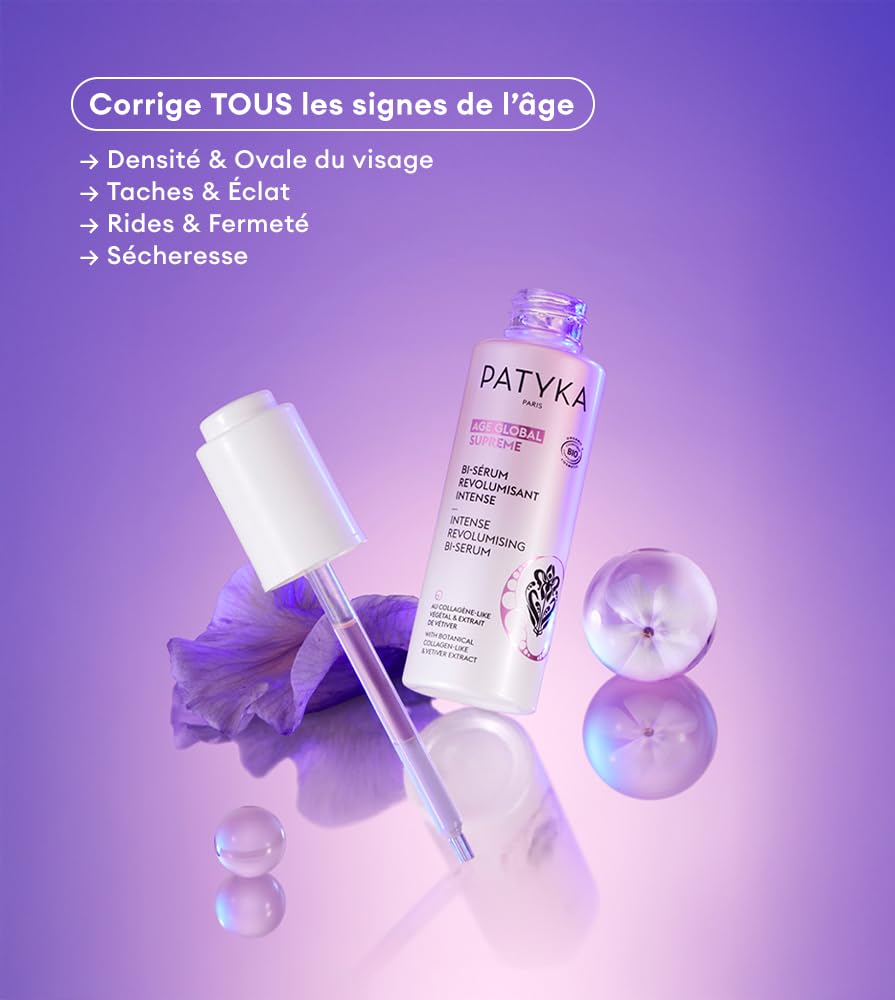 Bi‑Sérum Revolumisant Intense PATYKA – Sérum Anti-Âge Repulpant et Raffermissant, Bi‑Phase, 30 ml