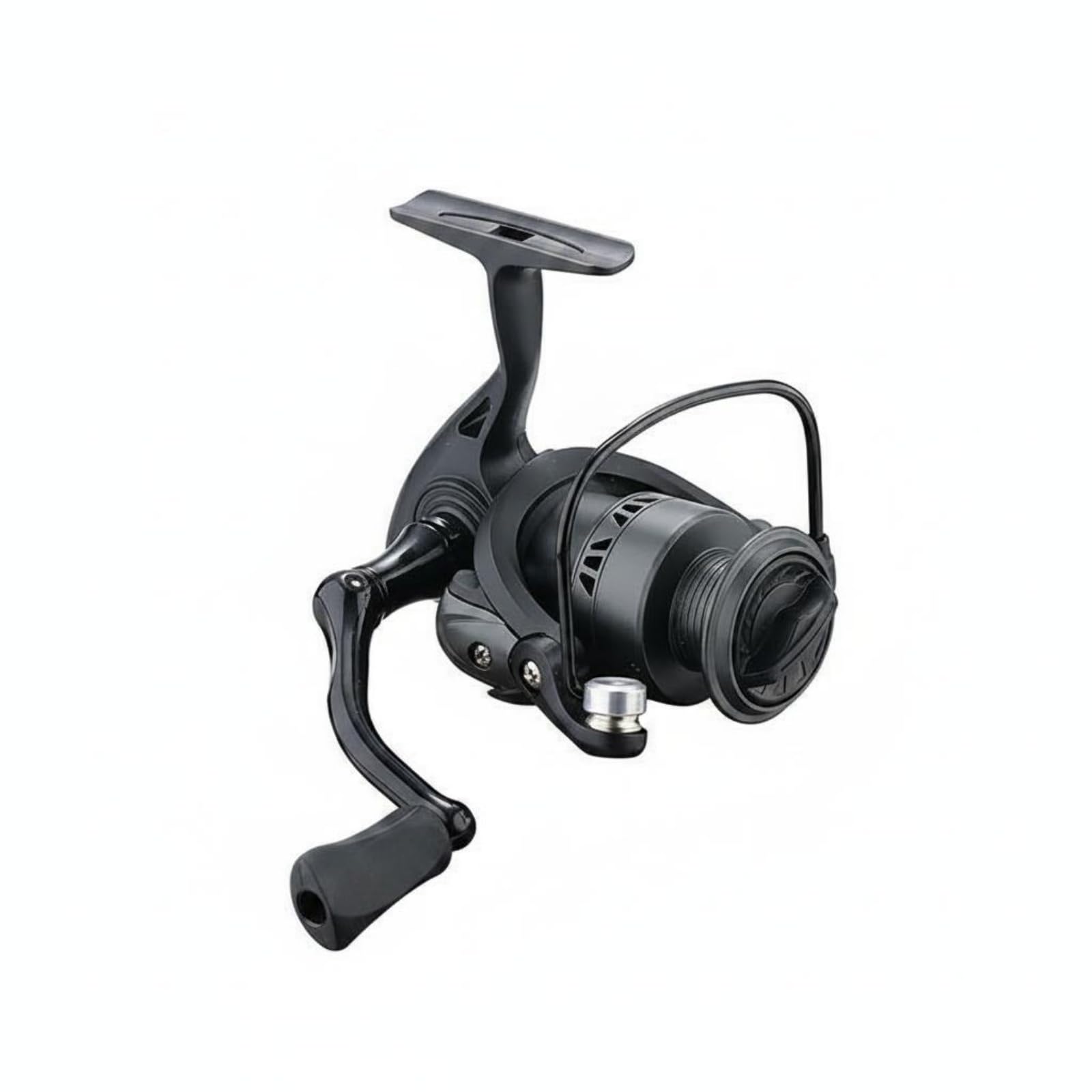 CLOVRIX™ Bail Wire Rotating Fishing Reel Cylindrical Compact Black, 7000