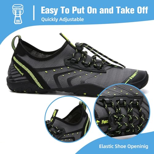 Image of Mishansha Water Shoes for Women Men, Quick-Dry Barefoot Swim Shoes with Drainage Holes, Lightweight Aqua Shoe for Beach Pool River Boating Yoga Walking