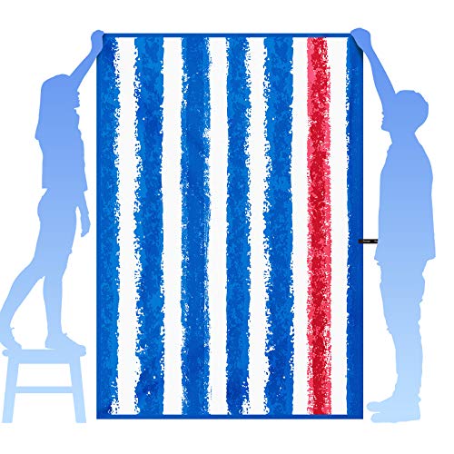 OCOOPA Toalla de playa de microfibra, de secado rápido, de gran tamaño 71x34 pulgadas, extra grande 82x 57 pulgadas, super absorbente, libre de arena de playa y toallas de natación para los hombres, l Cover