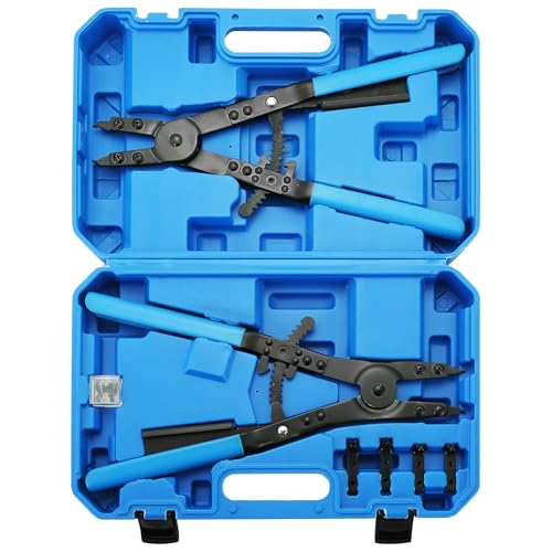 DASBET 16 Snap Ring Plier Set 2PCS Heavy Duty External and Internal Pliers