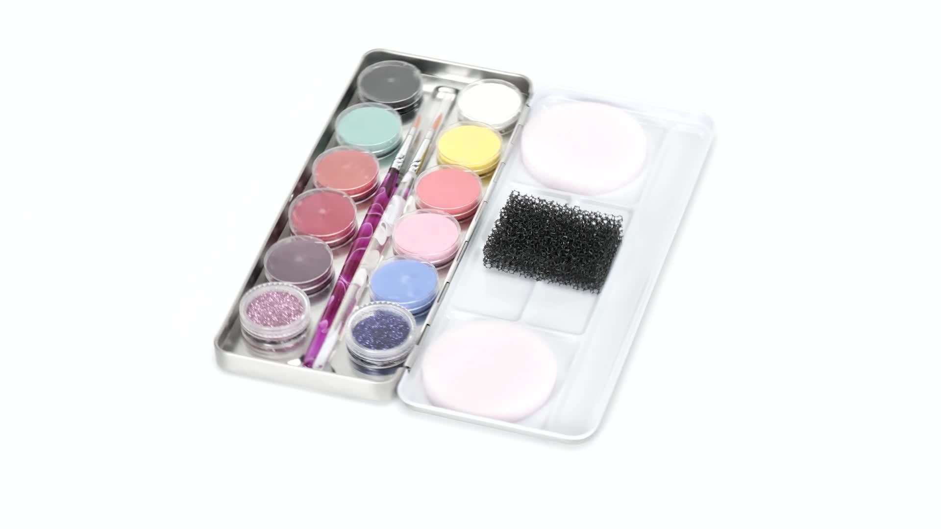 Eenhoorn make up kwasten in regenboogkleuren