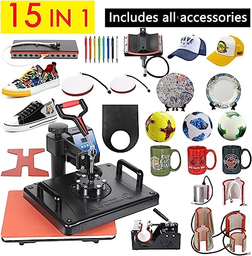 Prensa térmica multifuncional para camisetas 110v miniatura 5