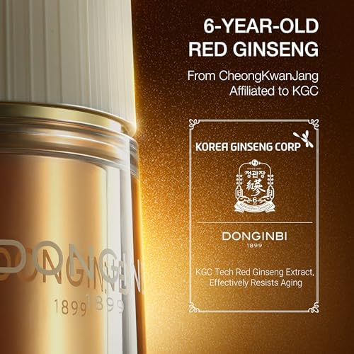 Donginbi Red Ginseng Power Repair Essential Skin Care Set - Hydrating Toner (4.4 floz), Korean Red Ginseng Essence with Collagen (4.4 floz), Firming Face Oil, Korean Skin Care Gifts for Women - Image 7
