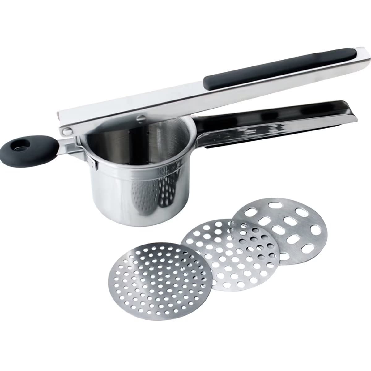 Potato Ricer,Stainless Steel Potato Masher,Ricer Kitchen Tool,Fruit and Vegetables Masher Food Ricer Press Strainer