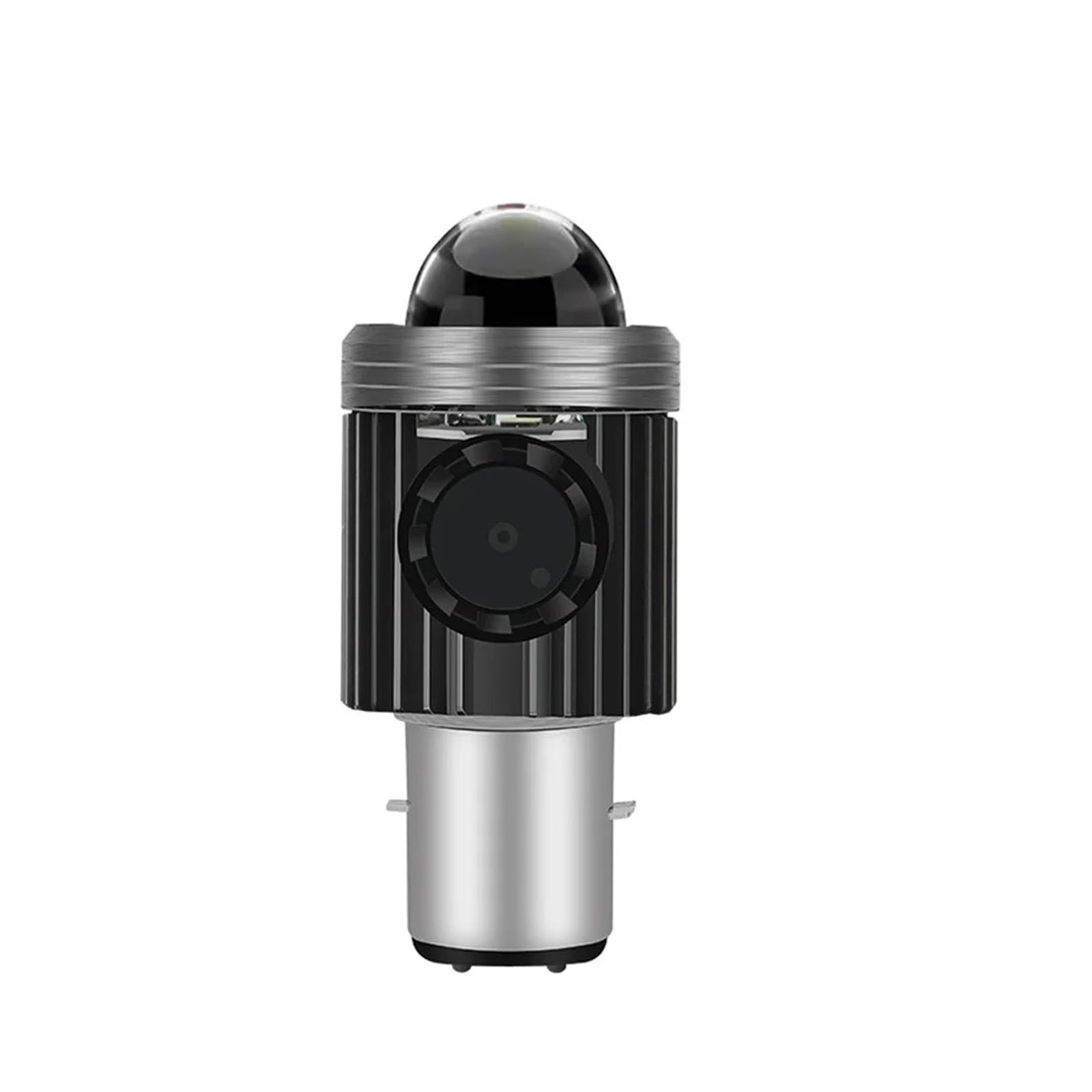 SANCAK Phare De Moto Ampoule Phare LED Pour Motos H4 BA20D Avec Refroidissement Amusant Faisceau Haut Bas Avant Pour Scooter Moto(BA20D-White Yellow)