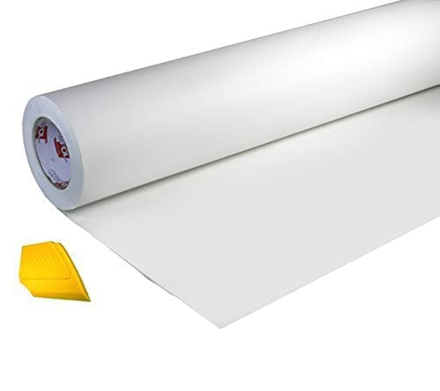ORACAL High Gloss Self-Adhesive Clear Lamination Vinyl Roll for Die-Cutter and Plotter Machines Including Yellow Detailer Squeegee (17.9" x 48")