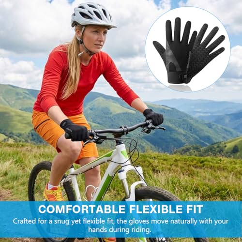 Image of PROBEROS Sun Protection Gloves, UV UPF 50+ Summer Gloves for Men Women, Breathable Ice Silk Cool Anti-Slip Touch Screen Design, Fashion Outdoor Sport Cycling Gloves for Motorcycle, Bike, Riding - L