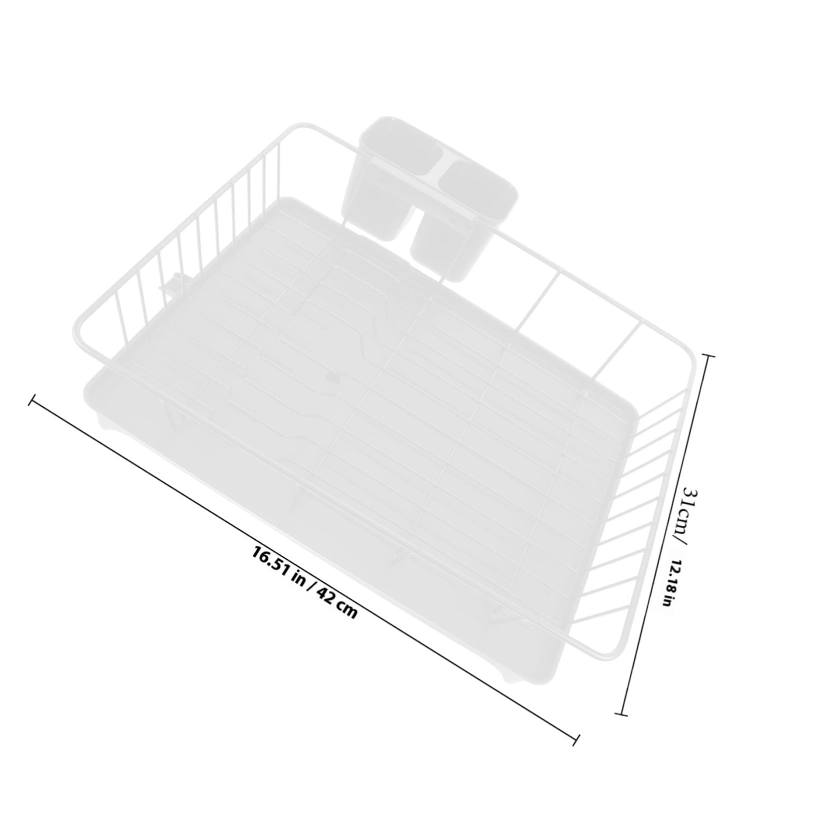 escurridor de vajilla, Rejilla for secar platos con soporte for cubiertos y drenaje automático for, tazas utensilios