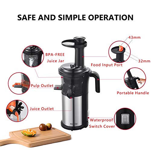 Geek Chef Slow Masticating Juicer, outdoor juicer Accessories-Portable fruit blender travel mini personal blender bpa free pink - Thumbnail 4