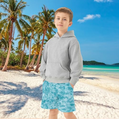Boys Athletic Shorts Basketball Shorts Mint Tie Dye Teens Hiking Gym Shorts with Pocket for Outdoor Activity4