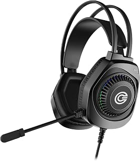 Circle Aura Warrior Wired Gaming Over-Ear Headphones, 3D RGB Headband, 50mm Neodymium Drivers, 2.2m Cable, Mic, Memory Foa Price In India