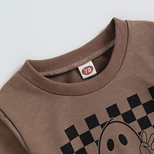 Toddler Baby Boy Halloween Clothes Long Sleeve Letter Sweatshirt Tops Stretch Jogger Pants Infant Fall Winter Outfit4