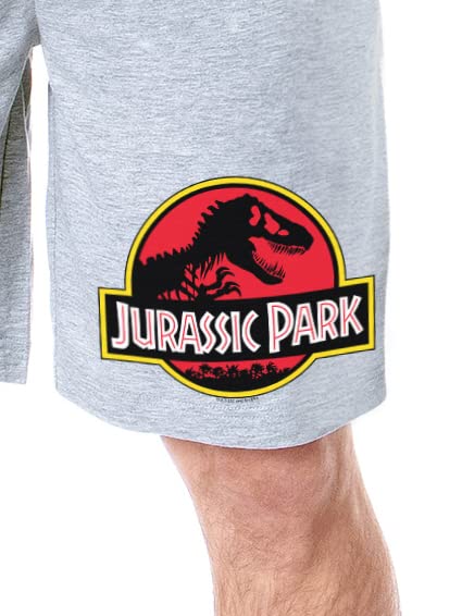 INTIMO Jurassic Park Mens' Dinosaur Film Movie Park Logo Sleep Pajama Shorts2