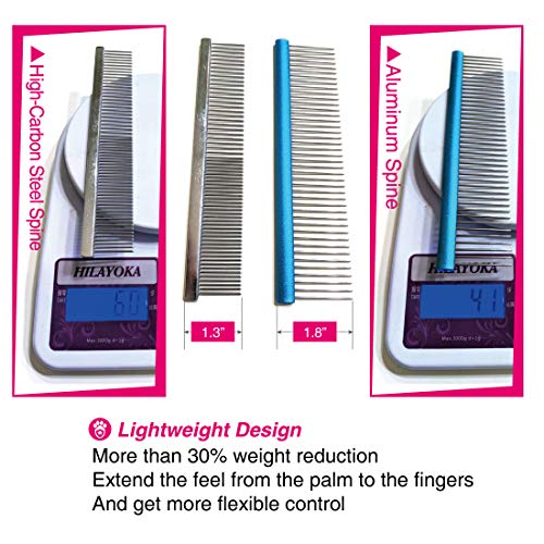 Claw Claws Greyhound Comb with Oval Handle for Dogs and Cats, Removing and Shedding Matted