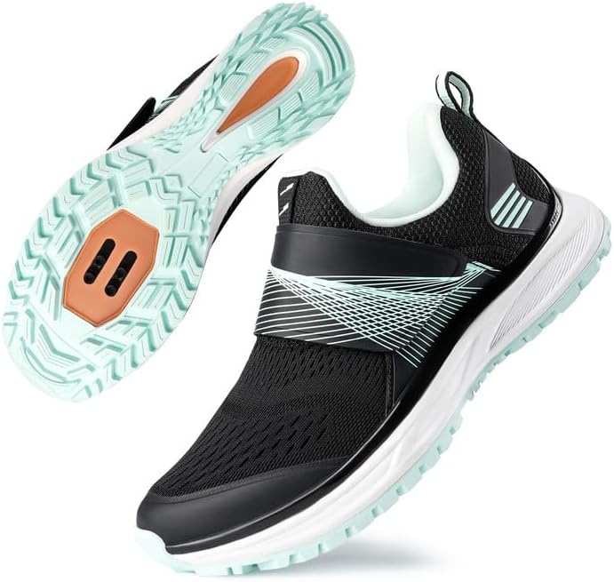 Women's Cycling Shoes, Breathable Bike Shoes Compatible with 2-Bolt SPD Cleats, Suitable for Road Mountain Biking and Indoor Cycling