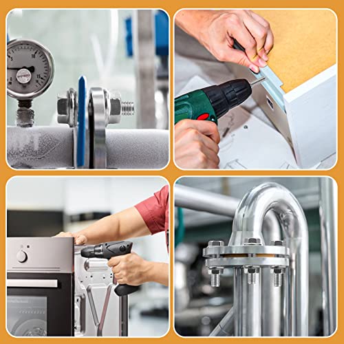 M8-1.25 X 16/20/25/30/35Mm Flanged Hex Head Bolts, Vigure 90Pcs M8 Flange Hexagon Screws Serrated Flange Nuts Washers, Stainless Steel 18-8 (304), Din 6921 #TOP6