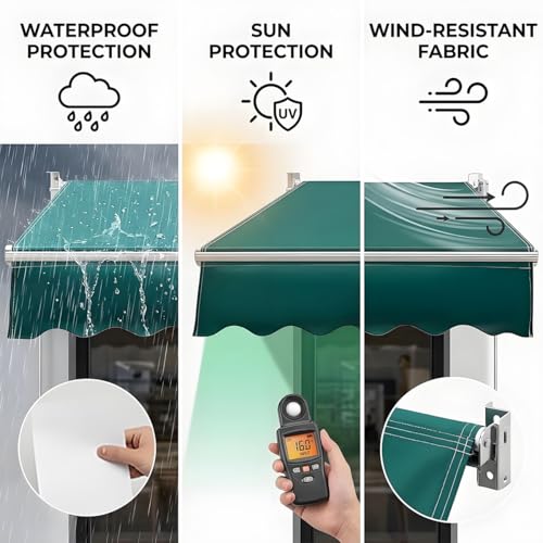 Toile de rechange pour auvent extérieur imperméable balcon jardin - 6