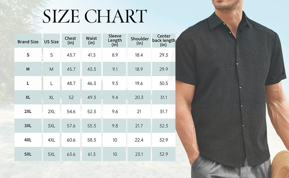 Mens Linen Shirt Classic Button Down Shirt Casual Short Sleeve Blouse Wedding Holiday Summer Tops Lightweight Tee XXL Navy - Image 6