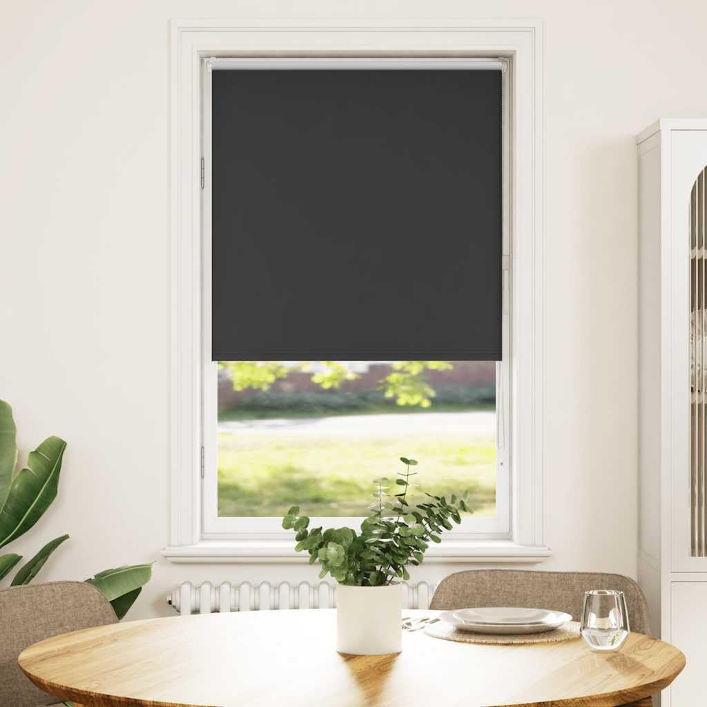 vidaXL Roller Blind Blackout Black 70x130 cm Fabric Width 65.7 cm Polyester — image 1