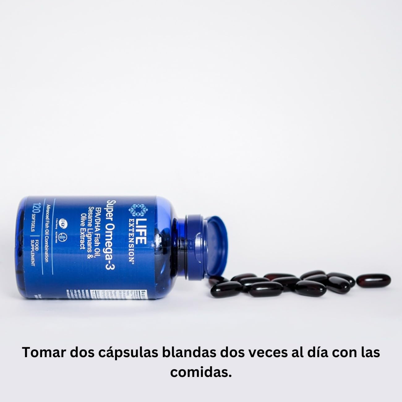 Life Extension - Super Omega-3 EPA/DHA 120 Cápsulas - Lignanos de Sésamo, Extracto de Oliva - Omega-3 de Alta Potencia para la Salud del Corazón y el Cerebro