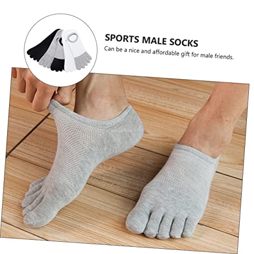 Ushobe 5 Pairs Mesh Five Toe Socks Men's Low Cut Socks Men Loafers Mens Colored Socks Men S Athletic Socks Women S Casual Socks Men Cotton Socks No Show Men Sock Male Low Cut Socks Sports #TOP3