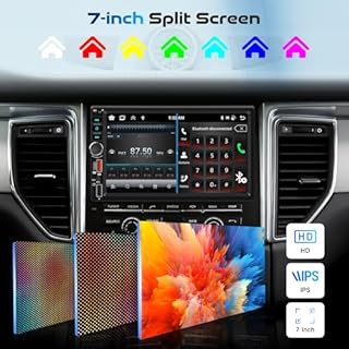 Hodozzy 8 Core 6GB+128GB Android Car Stereo Double Din with Wireless Carplay Android Auto, 7 Inch Touchscreen Car Radio with GPS Navi WIFI DSP Bluetooth Mirror link Radio FM/RDS Type-C/USB+ Camera