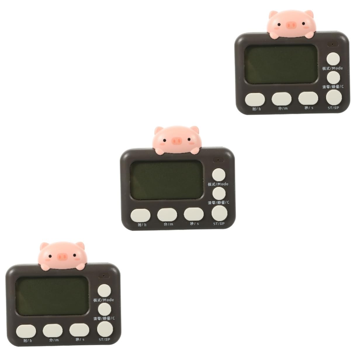 Ciieeo 3 Piezas Despertador Reloj Digital Magnetico Temporizadores para Hervir Minireloj Digital Estudiar El Temporizador De Cocina Temporizador Visual Cocina & Black El Plastico