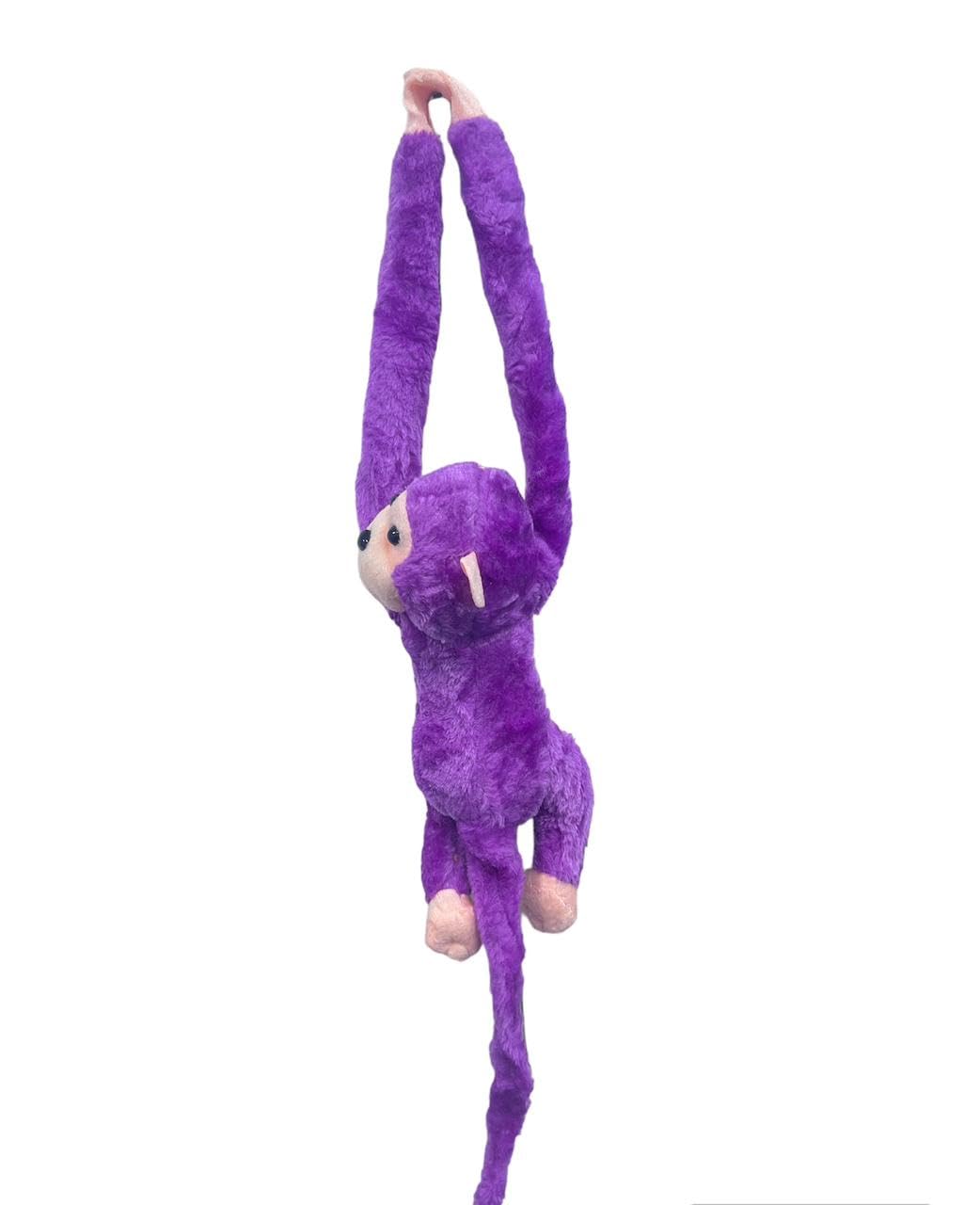 Plush Monkey Toy With Long Arms And Tail,1Monkey Soft Toys For Girls And Boys, 35CM Plush Stuffed Animal Hanging Monkey Toys For Kids Fun Time. (PURPLE)
