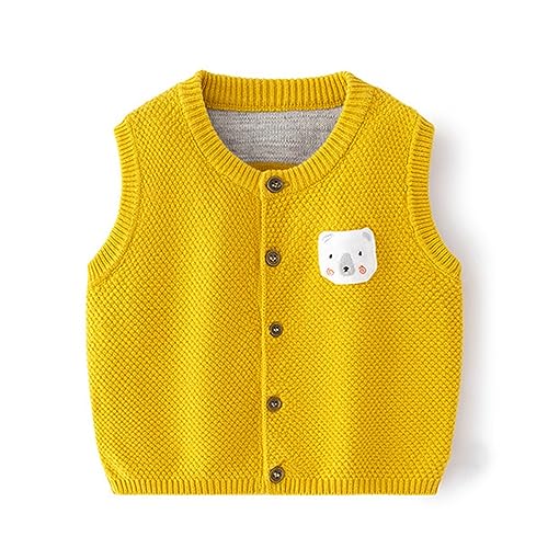 Baby Boys Girls Sweater Vest Knitted Soft V-Neck Cardigan Sleeveless Waistcoat Vest Toddler Plush Inner Sweater Vest2