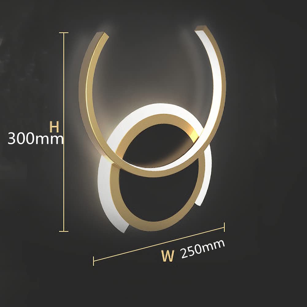 Lampy ścienne LED nowoczesna okrągła lampa ścienna do wnętrz kreatywna prostota pierścieniowa lampa ścienna 21 W Aluminiowe oświetlenie ścienne, salon korytarz dekoracja lam