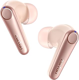 EarFun Air Pro 3 Noise Cancelling Wireless Earbuds, Qualcomm® aptX™ Adaptive Sound, 6 Mics CVC 8.0 ENC, Bluetooth 5.3 Earbuds, Multipoint Connection, 45H Playtime, App Customize EQ, Pink