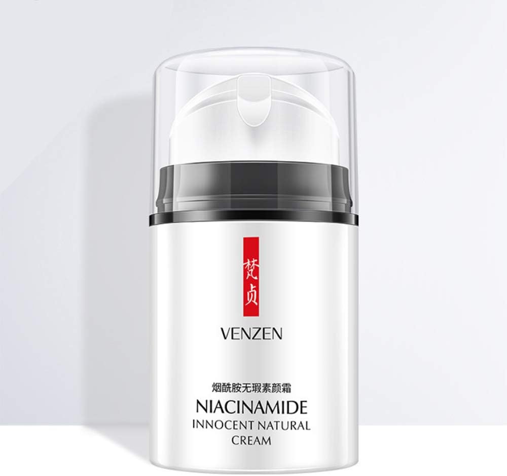 VENZEN Niacinamide Innocent Natural Cream Skin Care Nude Makeup Crystal Clear Texture Moisturizing Vitamin B3 Deep Hydration 50g