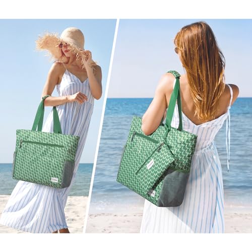 Image of G4Free Beach Bag, Waterproof Sandproof Beach Tote Bag, Large Capacity Foldable for Women