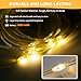 Camping String Lights, 4 in 1 Quick Storage 32.8FT Rechargeable Tent Lights with 6 Modes Hanging Waterproof Camp Lamp Camping Essentials for AwnTent Hiking Yard Garden Bedroom Festival -Warm White