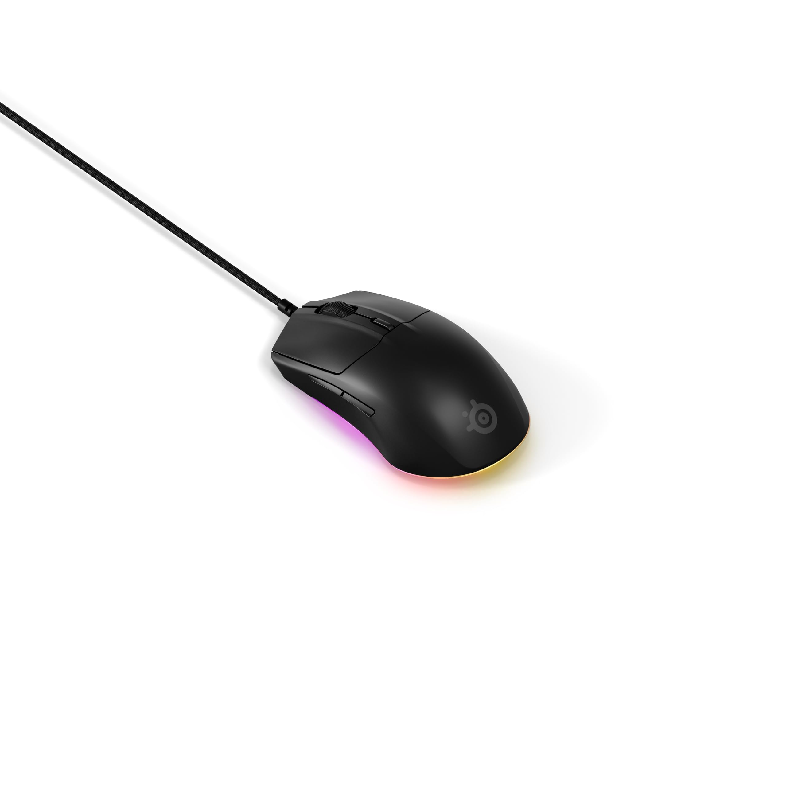 SteelSeries Rival 3 Gen 2 - Mouse Gaming - Sensore ottico TrueMove Core da 8500 DPI - 60 milioni di clic di durata - bassa latenza - 77 g di peso - 100% piedini in PTFE - RGB - Nero