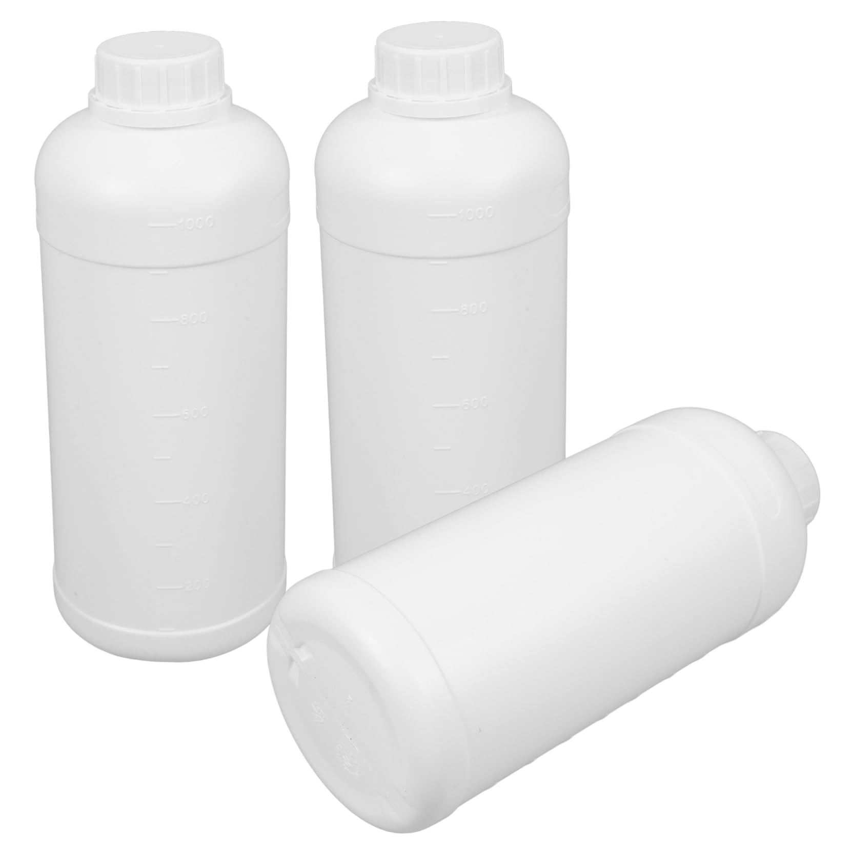 Amosfun 3 Sätze Vorratsflaschen Rostfrei Groß Probenahme Labor Wiederverwendbare Flaschen Chemikalienflaschen Leere Flaschen Leere Reagenzflaschen Hdpe White 3 Stück * 3
