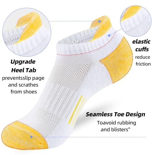 Image of ATBITER Women's Ankle Socks Cushioned Running Athletic No Show Socks-6Pairs | Ladies Low Cut Short Workout Gym Socks With Tab Non Slip for Yoga Pilates Casual Dress Flats Sneaker Shoe Size 6-8 /8-10 /10-12