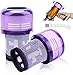 2 Pack V12 Filter, Replacement Filters for Dyson V12 Detect Slim Absolute Extra/Total Clean/Fluffy Vacuums, SV34, SV35 Vacuums, Washable Hepa Filter with 1 Brush, Part#971517-01