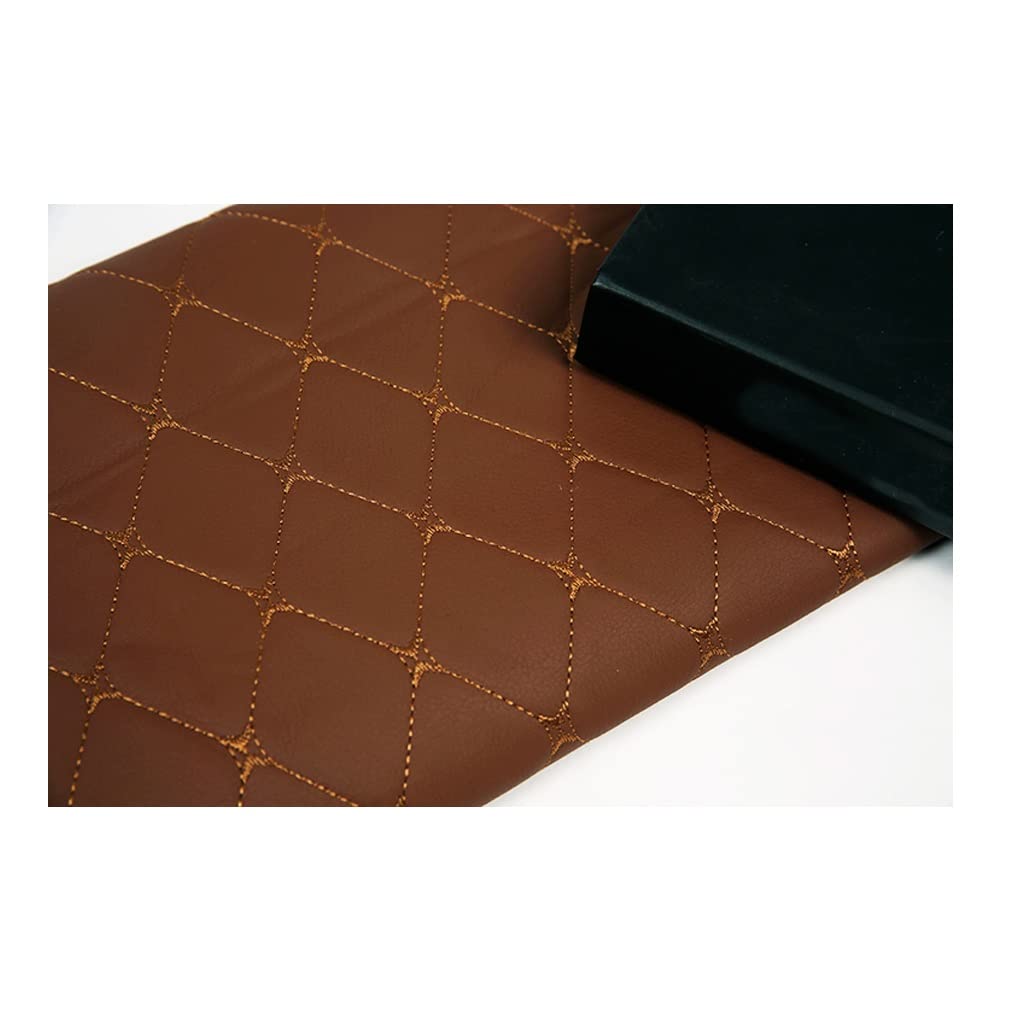 Tissu simili cuir marron pour couture de sacs et patchwork - 8