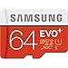 Price comparison product image Samsung Micro SD EVO+ Flash Memory 64 GB MicroSDHC Class 10 UHS  Flash Memory (64 GB, MicroSDHC, Class 10, UHS, 80 MB/s, Black, White)