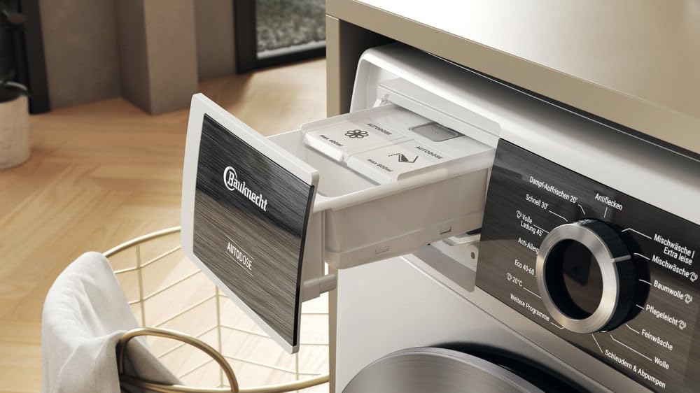 Bauknecht - B8X 89ADE SILENCE DE Frontlader-Waschmaschine - 8 kg Kapazität - GentlePower, AutoDose, Extra Leise - Energieklasse A - 84,5 x 60,7 x 59,9 cm - Weiss