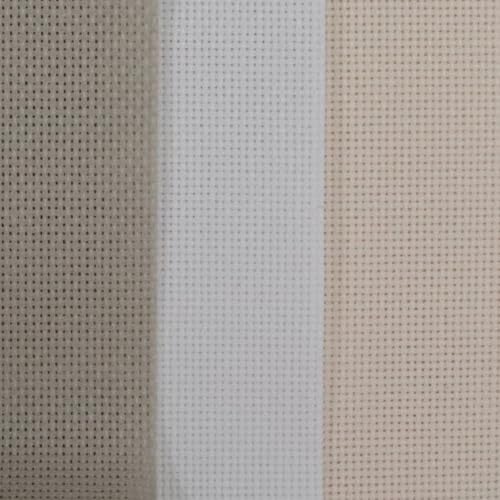 Image of KCS 3 pc of 15 inch x 18 inch(38cmx45cm) 18 Count Cross Stitch Cotton Aida Cloth Needlework Rolled Fabric Box,18CT,Pearl Grey+White+Ecru