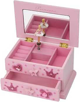 Amazon|木製ミュージカル宝石箱ピンクのプリンセスジュエリー収納 Amazon|木製ミュージカル宝石箱ピンクのプリンセスジュエリー収納